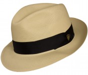 Dobbs Center Dent Shantung Straw Fedora