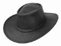 Minnetonka Leather Crushable Fold up Hat