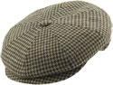 Borsalino Doria Check Newsboy Cap