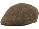 New York Leather Visor Tweed Pub Ivy Cap