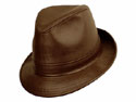 Henschel Leather Pinch Fedora Hat