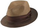 Dobbs Baroni Two Tone Straw Fedora Hat