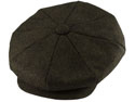 Wool Herringbone Big Apple Cap