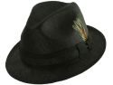 Capas Riviera Straw Fedora  Hat - Black