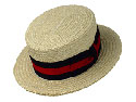 Italian Straw Boater Hat