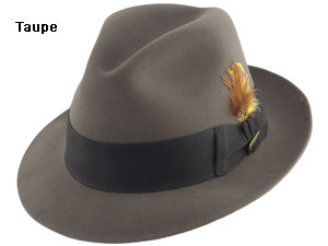 Stetson Nolton Fedora Hat - Taupe