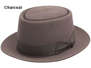 Beaver Brand Pork Pie Hat - Charcoal