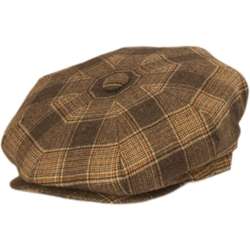 City Sport Cashmere Wool Plaid Newsboy