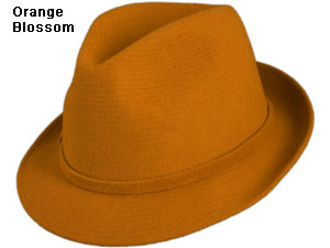 Guerra New Rib Fedora Hat - Orange Blossom