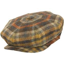 City Sport Cashmere Wool Plaid Newsboy