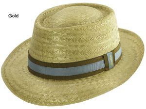 Borsalino Baku Pork Pie Straw Hat - Sage