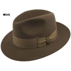 Beaver Brand Center Dent Fedora Hat -  Mink