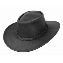 Minnetonka Leather Crushable Fold up Hat