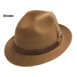 Borsalino Alton Velour Fedora Hat Brown *Online Only*