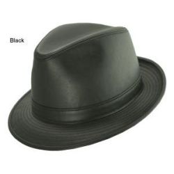 Henschel Leather Pinch Fedora Hat