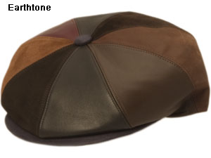 Stefeno Randy Leather Newsboy Cap