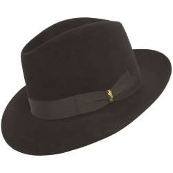 Borsalino Suede Fedora Hat