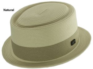 Bailey Charlie Straw Pork Pie Hat - Black