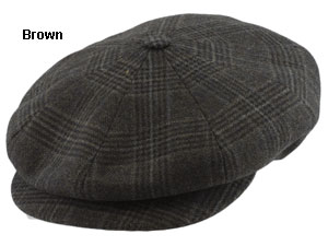 Borsalino Cashmere and Wool Plaid Newsboy